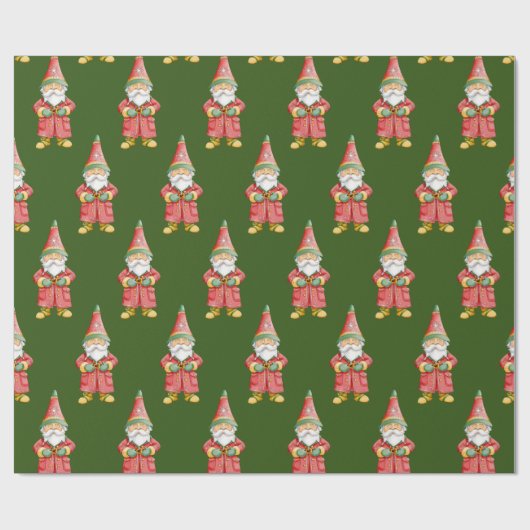Waterverf kerstgrint cadeaupapier (Vlak)