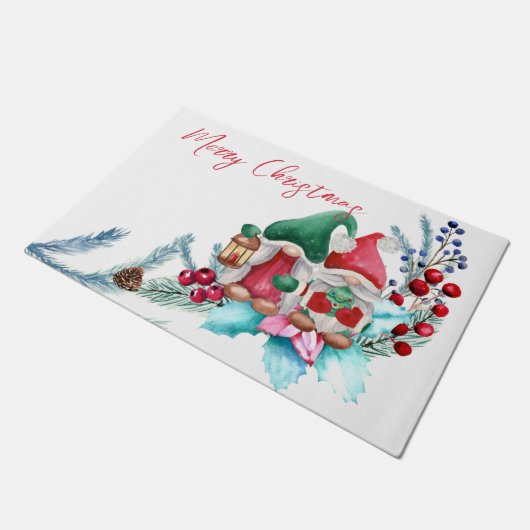 Waterverf kerstgrint deurmat (Schuin)