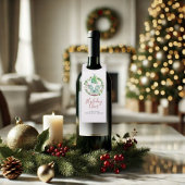 Waterverf kerstgrint flessenhanger