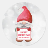 Waterverf kerstgrint Sticker (Voorkant)