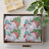 Waterverf kerstgrint tissuepapier (Geschenk)