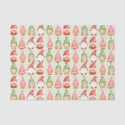 Waterverf kerstgrint tissuepapier (Voorkant)