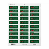 Waterverf kerstgroen adres Truck Green Etiket (Full Sheet)