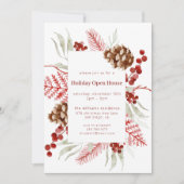 Waterverf kerstgroen | Vakantiehuis Open Huis Kaart (Voorkant)