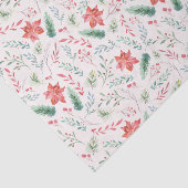 Waterverf kerstgroene rode flesjes van wit tissuepapier (Detail)