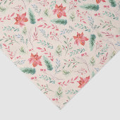 Waterverf kerstgroene rode flessencrème tissuepapier (Detail)