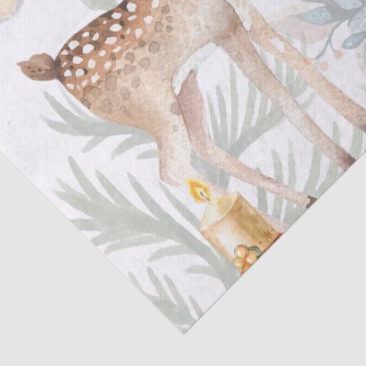 Waterverf kerstherten en wintervogels tissuepapier (Detail)