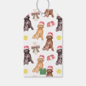 Waterverf kersthond cadeaulabel (Achterkant)