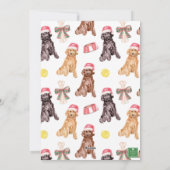 Waterverf kersthond feestdagenkaart (Achterkant)