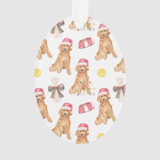 Waterverf kersthond ornament (achterkant)