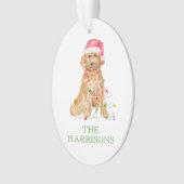 Waterverf kersthond ornament (voorkant)