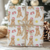 Waterverf kersthonden cadeaupapier