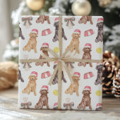 Waterverf kersthonden cadeaupapier