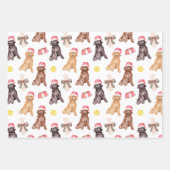 Waterverf kersthonden inpakpapier vel (Voorkant 3)