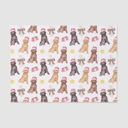 Waterverf kersthonden tissuepapier (Voorkant)