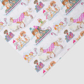 Waterverf kersthonden tissuepapier (Detail)