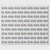 Waterverf Kersthuis Cadeaupapier (Vlak)