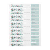 Waterverf kerstinslag rond etiket (Vel)