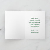 Waterverf kerstkaars en vakantie groet kaart (Binnen)