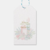 Waterverf Kerstkaarsen Cadeaubijsluiter Cadeaulabel (Achterkant)