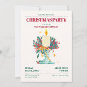 Waterverf kerstkaarsen kaart (Voorkant)