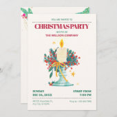 Waterverf kerstkaarsen kaart (Voorkant / Achterkant)