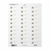 Waterverf Kerstkaarsen Retouradreslabel Etiket (Full Sheet)