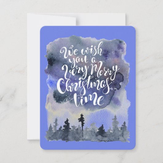 Waterverf kerstKaart (Voorkant)