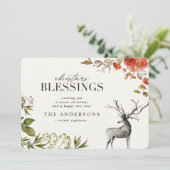 Waterverf kerstkaart. feestdagenkaart (Staand voorkant)