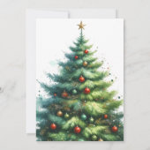 Waterverf kerstKaart Kaart (Achterkant)