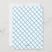 Waterverf Kerstkaart met Blauwe Lint (Achterkant)