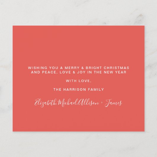 Waterverf kerstkaart met budgetpine-structuur (Achterkant)