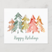 Waterverf kerstkaart met budgetpine-structuur (Voorkant)