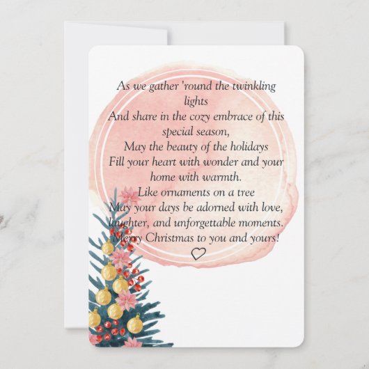 Waterverf kerstKaart Save The Date (Achterkant)