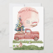 Waterverf kerstKaart Save The Date (Voorkant)