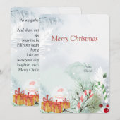 Waterverf kerstKaart Save The Date (Voorkant / Achterkant)