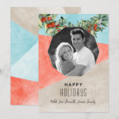 Waterverf kerstkaart voor kleurenblok (Voorkant / Achterkant)