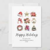  Waterverf kerstkaarten Feestdagenkaart (Voorkant)