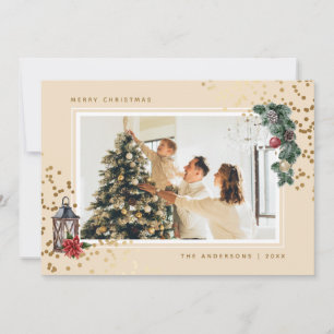 Waterverf-kerstkaarten voor sieraden feestdagenkaart