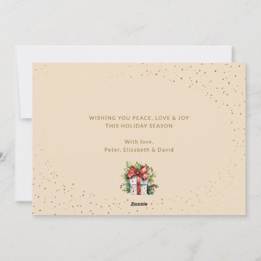 Waterverf-kerstkaarten voor sieraden feestdagenkaart (Achterkant)