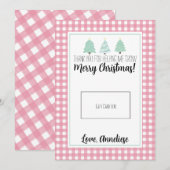 Waterverf kerstkaartje voor leraar kerstcadeau bedankkaart (Voorkant / Achterkant)