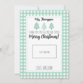 Waterverf kerstkaartje voor leraar kerstcadeau bedankkaart (Voorkant)