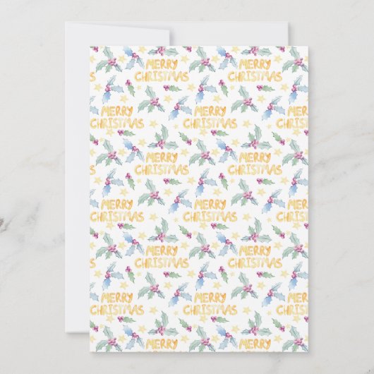 Waterverf kerstkabouters kaart (Achterkant)