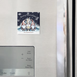 Waterverf Kerstkabouters Persoonlijk Magneet