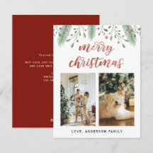 Waterverf kerstkalligrafie Twee foto's