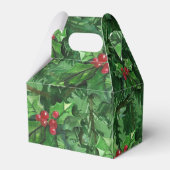 Waterverf Kerstkerst Holly Berries Bedankdoosjes (Achterkant)