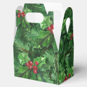 Waterverf Kerstkerst Holly Berries Bedankdoosjes (Geopend)