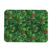 Waterverf Kerstkerst Holly Berries Magneet (Horizontaal)