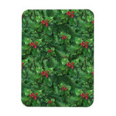 Waterverf Kerstkerst Holly Berries Magneet (Verticaal)