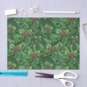 Waterverf Kerstkerst Holly Berries Tissuepapier (Craft)